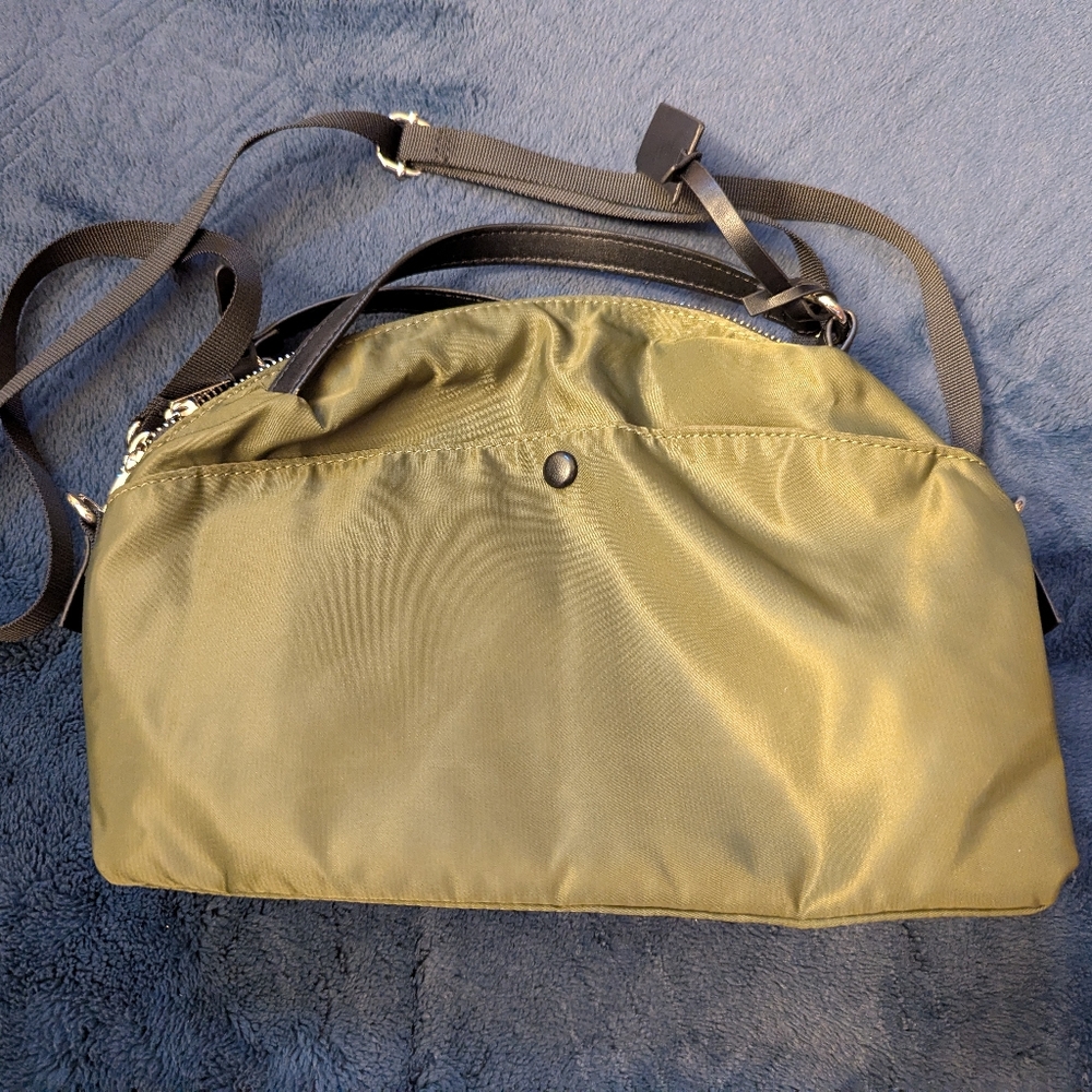 NWOT Velvet By Graham & Spencer Nylon Crossbody Bag Olive Green